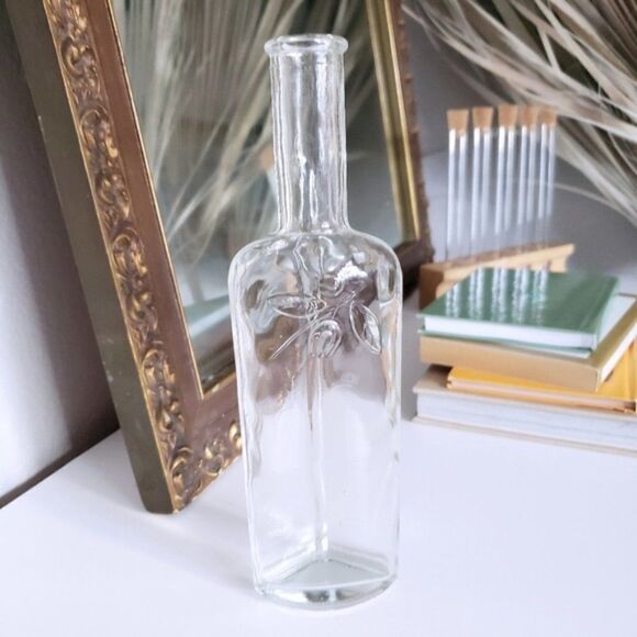 Clear Rose Decor Bottle Vase - Picture 3 of 5